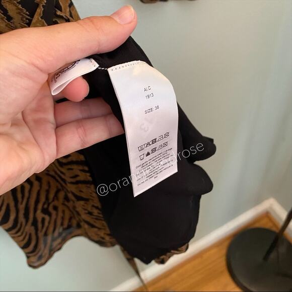 GANNI Tiger Animal Print Wrap Sexy Mini Dress 38/M - Picture 9 of 11